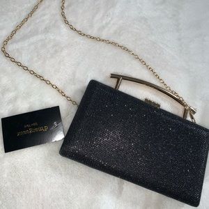 SPARKLY BLACK NEW YORK DESIGNER BAG/CLUTCH (NWT)